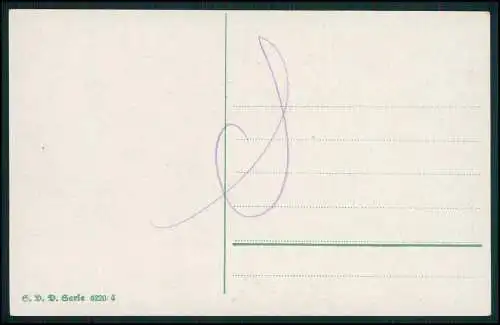 4x alte Künstler AK kleines Mädchen - Die Blumen künden meine Liebe - Serie 6220