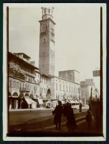 Foto 12x9cm Italien Straße Torre dei Lamberti Verona in Venetien 1898-1905