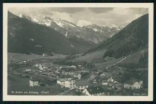 Foto AK St. Anton am Arlberg in Tirol, Blick auf Ortschaft und Umgebung 1926