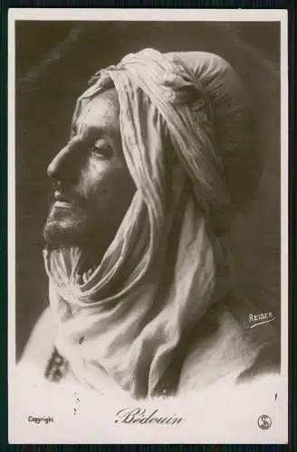 Foto AK Bedouin Männer-Portrait Ägypten Reiser Karte 1905