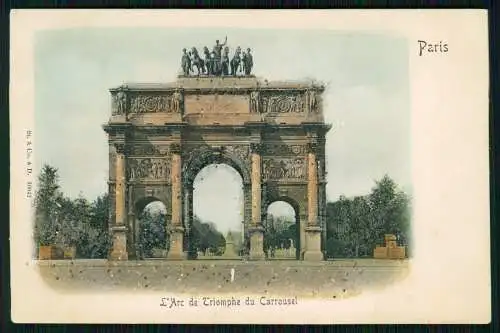 AK Litho Glitzer Paris L'Arc de Triomphe, Triumphbogen 1898