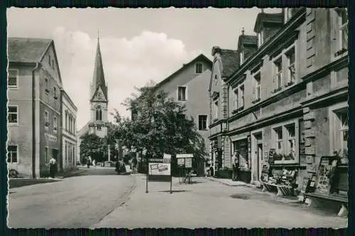 Foto AK Bischofsgrün im Fichtelgebirge Hauptstraße Evangelische Kirche Geschäfte