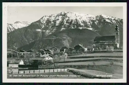 Foto AK St. Veit bei Schwarzach im Pongau Salzburg gegen Heukareck 1940 gelaufen