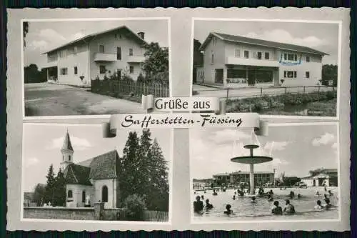 AK Safferstetten Bad Füssing Thermalbad Kirche Kaufhaus und Pension Hans Mayer