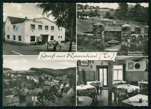 Foto AK Ramschied Bad Schwalbach Naturbrunnen Gasthaus zum Wispertal Fam Hofmann