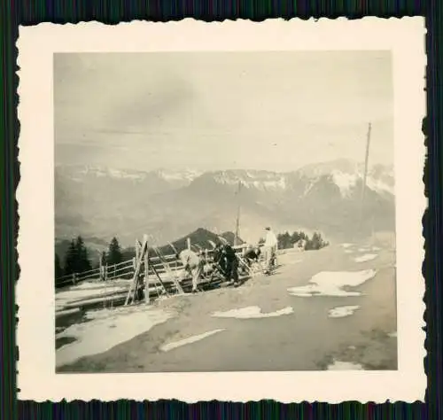 7x Foto Soldaten Wehrmacht Oberau Roßfeld Oberbayern Berggasthof Heißbäck 1942