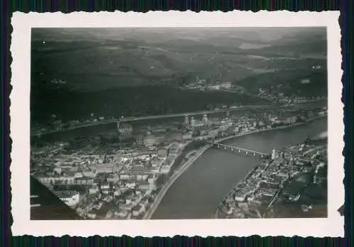 3x Foto Passau Niederbayern Luftbild Fliegeraufnahme Flugzeug Wehrmacht 1940-43