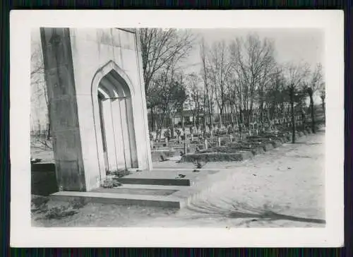 2x Foto Soldaten Wehrmacht Gräber Kreuz an der Westfront 1940-42