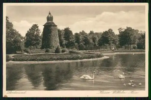 AK Dortmund Ruhrgebiet Teich am Kaiser Wilhelm Hain Schwäne Lorch Karte 1915