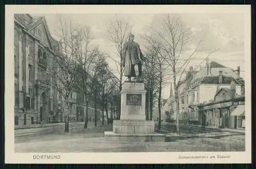 AK Dortmund im Ruhrgebiet, Bismarck Denkmal am Südwall 1915