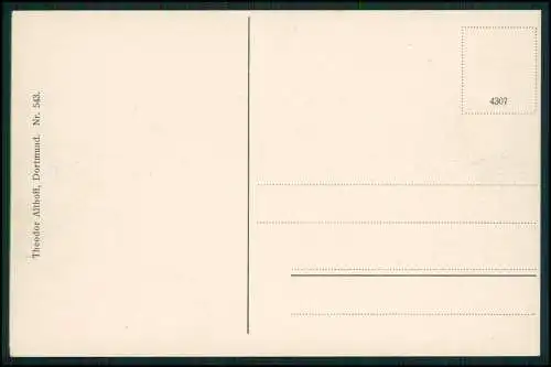 AK Dortmund im Ruhrgebiet Partie am Ostwall mit Schüchtermann Denkmal 1913