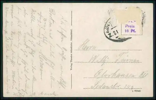 AK Dortmund im Ruhrgebiet, Hauptbahnhof und Freistuhl, Wasserturm 1919 gelaufen