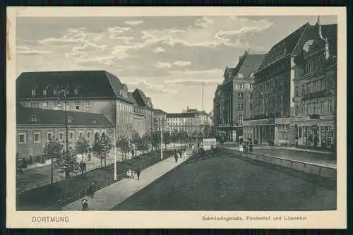 AK Dortmund im Ruhrgebiet, Schmiedingstraße, Fürstenhof, Löwenhof 1915 gelaufen