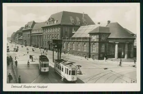 AK Dortmund im Ruhrgebiet Burgtor, mit Hauptpost, Straßenbahn um 1930