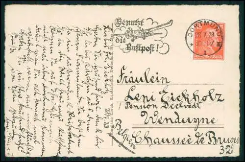AK Dortmund im Ruhrgebiet Hauptbahnhof Straßenbahn Passanten 1928 gelaufen