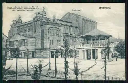 AK Dortmund im Ruhrgebiet, Stadttheater 1910 gelaufen