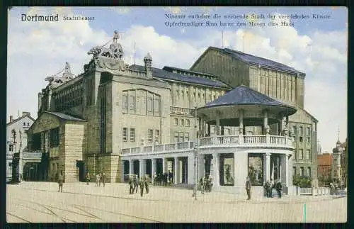 AK Dortmund im Ruhrgebiet, Stadttheater 1913 gelaufen