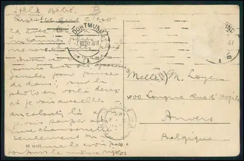 AK Dortmund Brunnen Hiltropwall, Alfermann Park Auto Passanten 1920 gelaufen