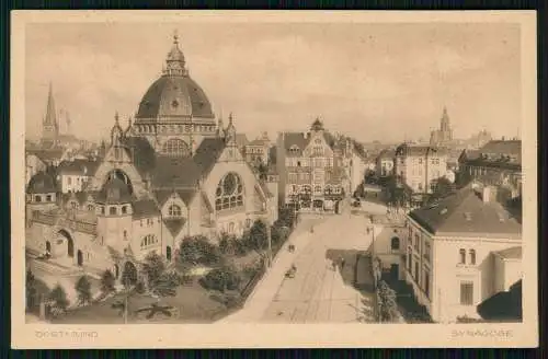 AK Dortmund im Ruhrgebiet Panorama vom Grafenhof, Kirche, Synagoge 1936