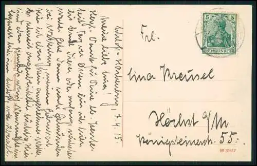 AK Postkarte Hachenburg im Westerwald, Ortsansicht 1915 gelaufen