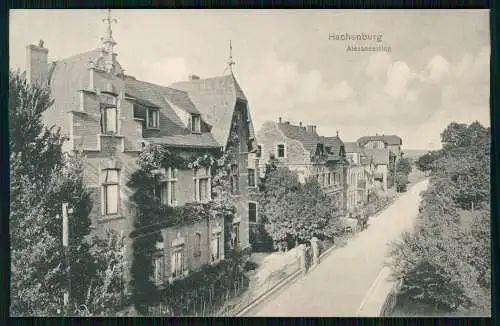 AK Hachenburg im Westerwaldkreis Alexanderring Wohnhäuser Straße 1914 gelaufen