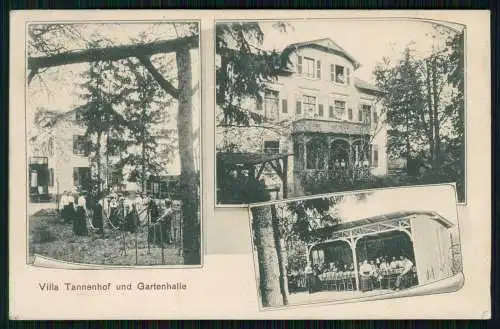 AK Jugenheim Bergstrasse Töchterpensionat Villa Tannenhof Gartenhalle 1910 gel.