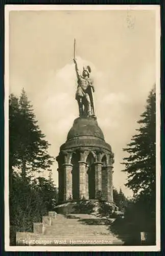 Foto AK Detmold Teutoburger Wald Hermannsdenkmal, Grotenburg Stempel 1937 gel.