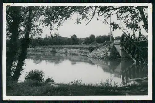 4x Foto AK Wehrmacht Belgien Frankreich Kriegszerstörung Brücken am Fluss