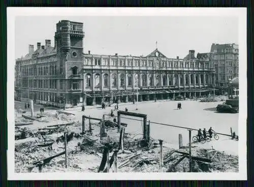 2x Foto Ostende Westflandern Belgien Kriegszerstörung 1940-41