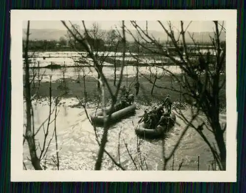 7x Foto Soldaten Pioniere Schlauchboot Saint-André-de-Sangonis, Frankreich 1941