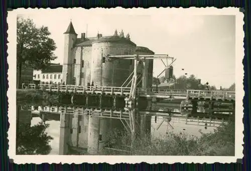 Foto Brügge Bruges La Porte Sainte-Crois Belgien im Hintergrund Windmühle 1941