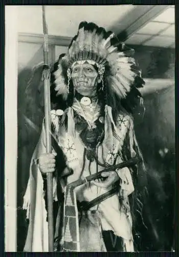 Foto AK Radebeul Sachsen, Karl May Museum, Sioux Dakota Häuptling