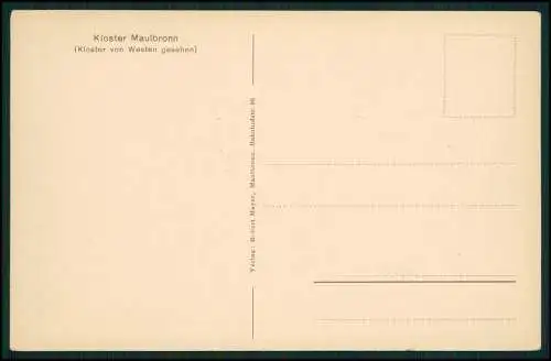 6x AK alte Ansichtskarte Kloster Maulbronn im Enzkreis Baden Württemberg