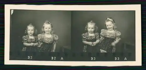 7x Foto 8x4cm fröhlich lachende Kinder mit Eltern uvm. Studiofotografie um 1940