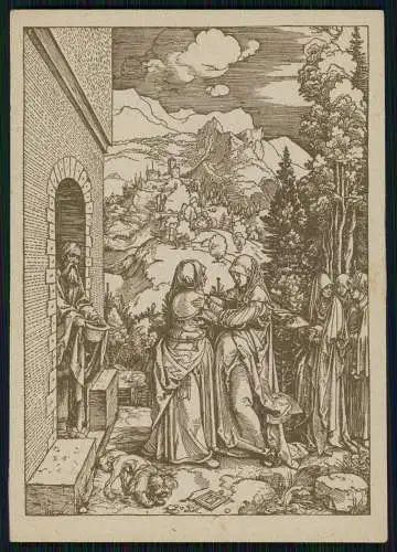 3x AK Albrecht Dürer Postkarten nach Holzschnitten Dürers aus dem Marienleben