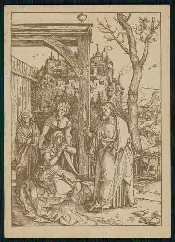 3x AK Albrecht Dürer Postkarten nach Holzschnitten Dürers aus dem Marienleben