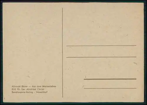 3x AK Albrecht Dürer Postkarten nach Holzschnitten Dürers aus dem Marienleben