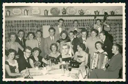 Foto AK feierliches Treffen zu Ehren René Carol bei Bremen Osterholz 1950er Jahr