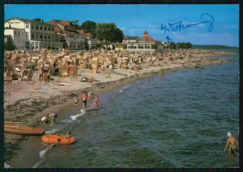 Foto AK Niendorf Timmendorfer Strand Ostholstein Blick auf den Strand und Ort