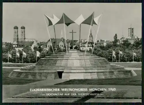 Foto AK Eucharistischer Weltkongress München 1960 Hochaltar auf Theresienwiese