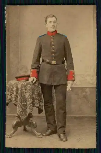 5x Foto Soldat im CDV Format in Uniform uvm. ab 1900 und 1. WK 1914-18