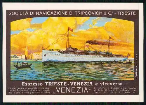 AK Postkarte -SS Venezia D. Tripcovich  Co. Navigation Co. Ltd. Trieste Express