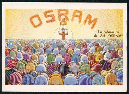 AK Postkarte- Frenz, H. Osram Lampe Die Verehrung der Sonne La Adoración del Sol