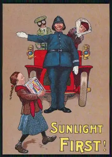 AK Postkarte - Werbung-Einsatz für Sunlight-Seife Polizist Polizei