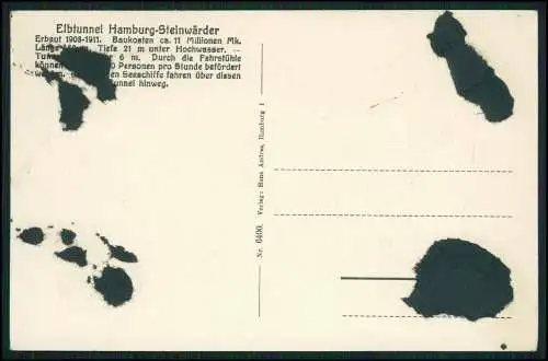 4x AK alte Ansichtskarten Hamburg Hafen Schiffe uvm. 1x Feldpost 1916 gelaufen