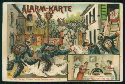 AK Alarm Karte Bäuerin Soldaten 1909 Bahnpost Hannover Weetzen Haste gelaufen