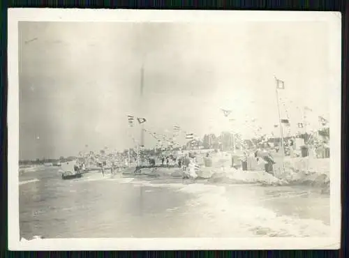 6x Foto AK und Foto Timmendorfer Strand Niendorf Sommerfrische Badegäste um 1930