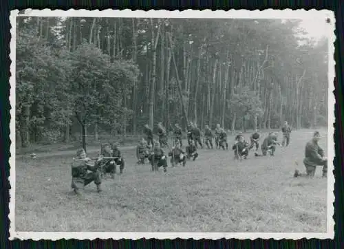 6x Foto Soldaten Wehrmacht Übung im Gelände mit Gewehr Mauser Karabiner 98k