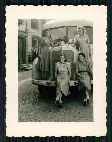 4x Foto alte Autos Oldtimer Pkw LKW Mercedes und andere Modelle 1937-41