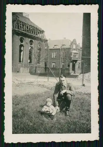 15x Foto Soldat Wehrmacht Vormarsch Kriegszerstörung Belgien Frankreich 1940-42